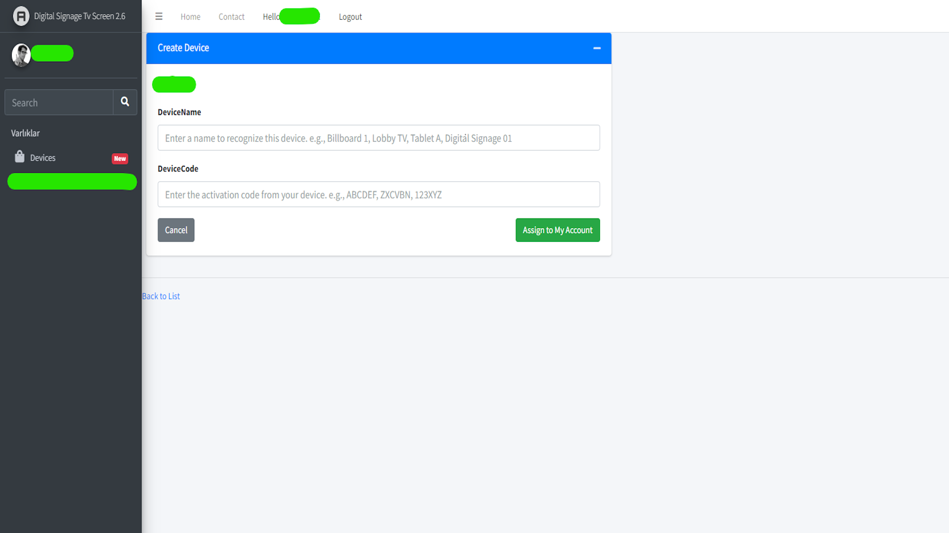 Web Interface Example 2